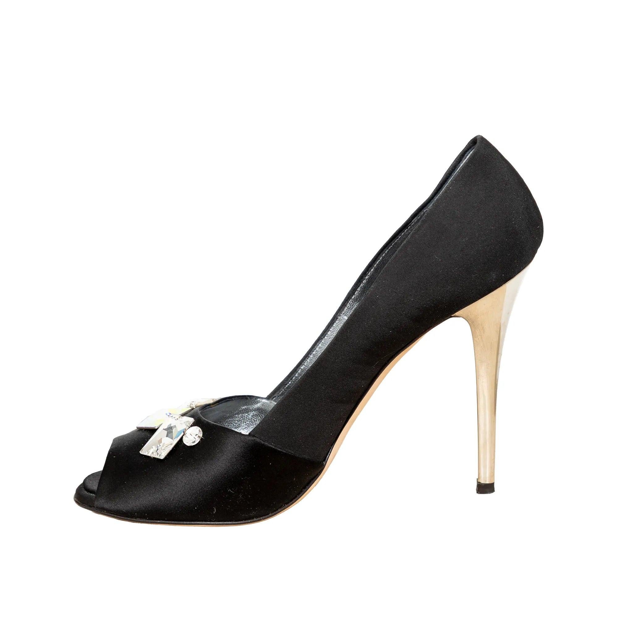 Giuseppe Zanotti Bombas de Satén Embellecedoras - '10s en venta 1