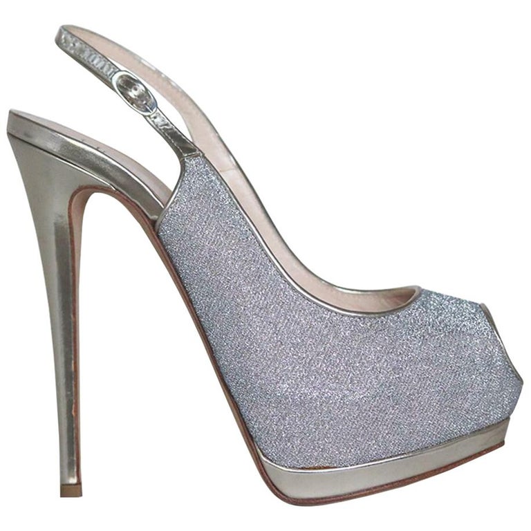 Sandales à talon aiguille Intriigo blanches Giuseppe Zanotti en solde