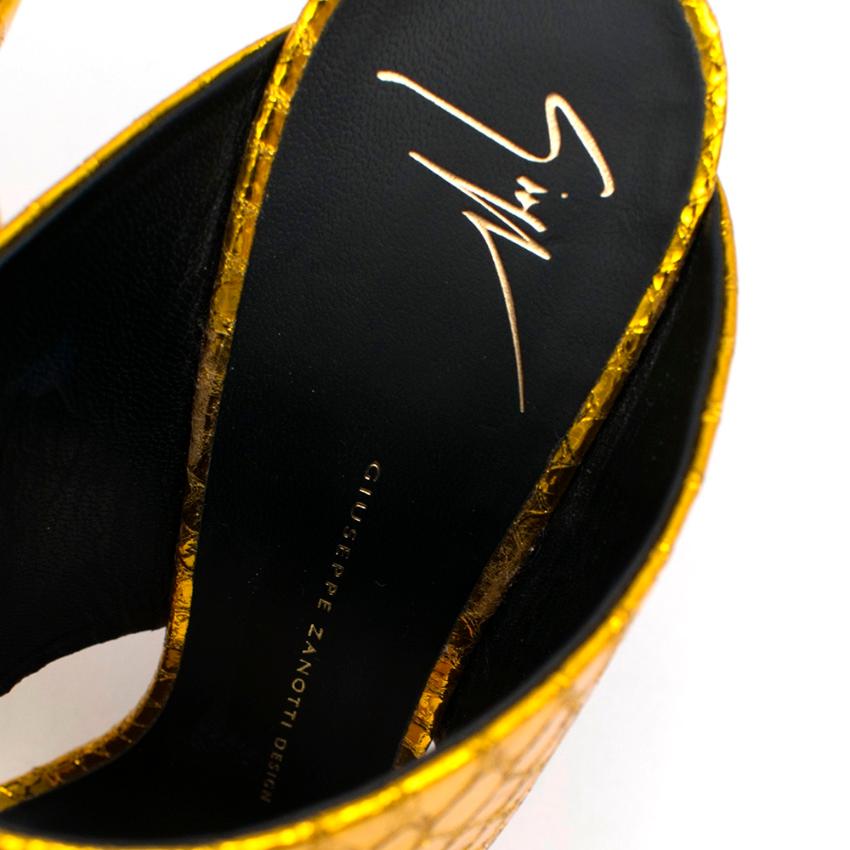 giuseppe zanotti gold mules