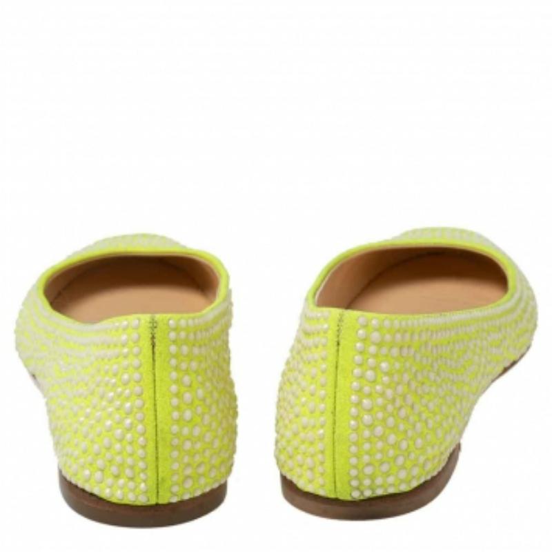 Donna Giuseppe Zanotti Greene & Greene Crystal Embellished Ballet Flats Taglia 37.5 in vendita