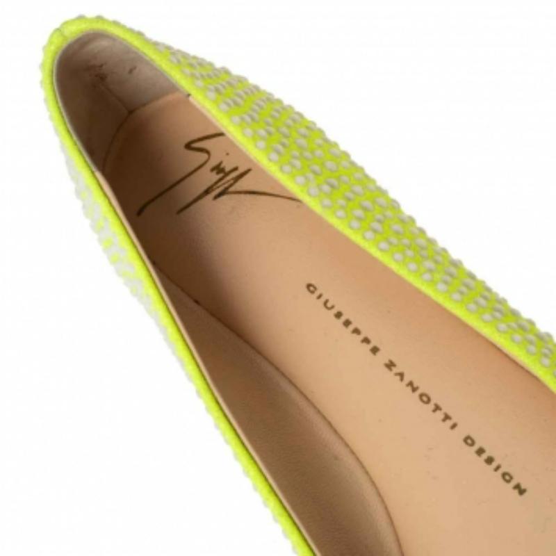 Giuseppe Zanotti Greene & Greene Crystal Embellished Ballet Flats Taglia 37.5 in vendita 2