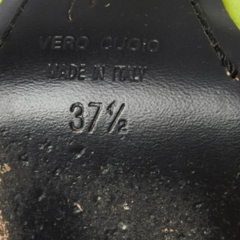 Sandales à bout ouvert Giuseppe Zanotti en daim vert  Taille 37.5 en vente 1
