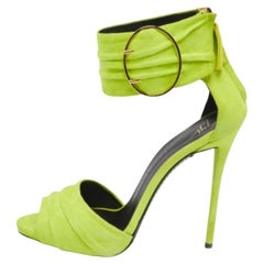 Sandales à bout ouvert Giuseppe Zanotti en daim vert  Taille 37.5