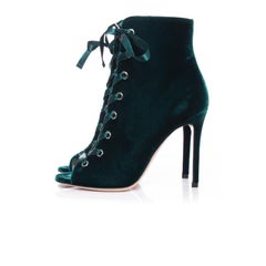 Giuseppe Zanotti, Green velvet ankle boots