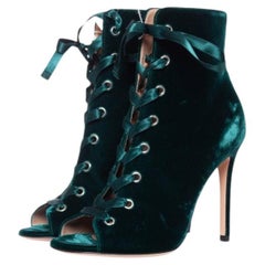 Giuseppe Zanotti, Green velvet ankle boots