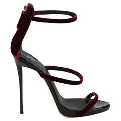 Giuseppe Zanotti Harmony Velvet Sandals EU 38 UK 5 US 8 