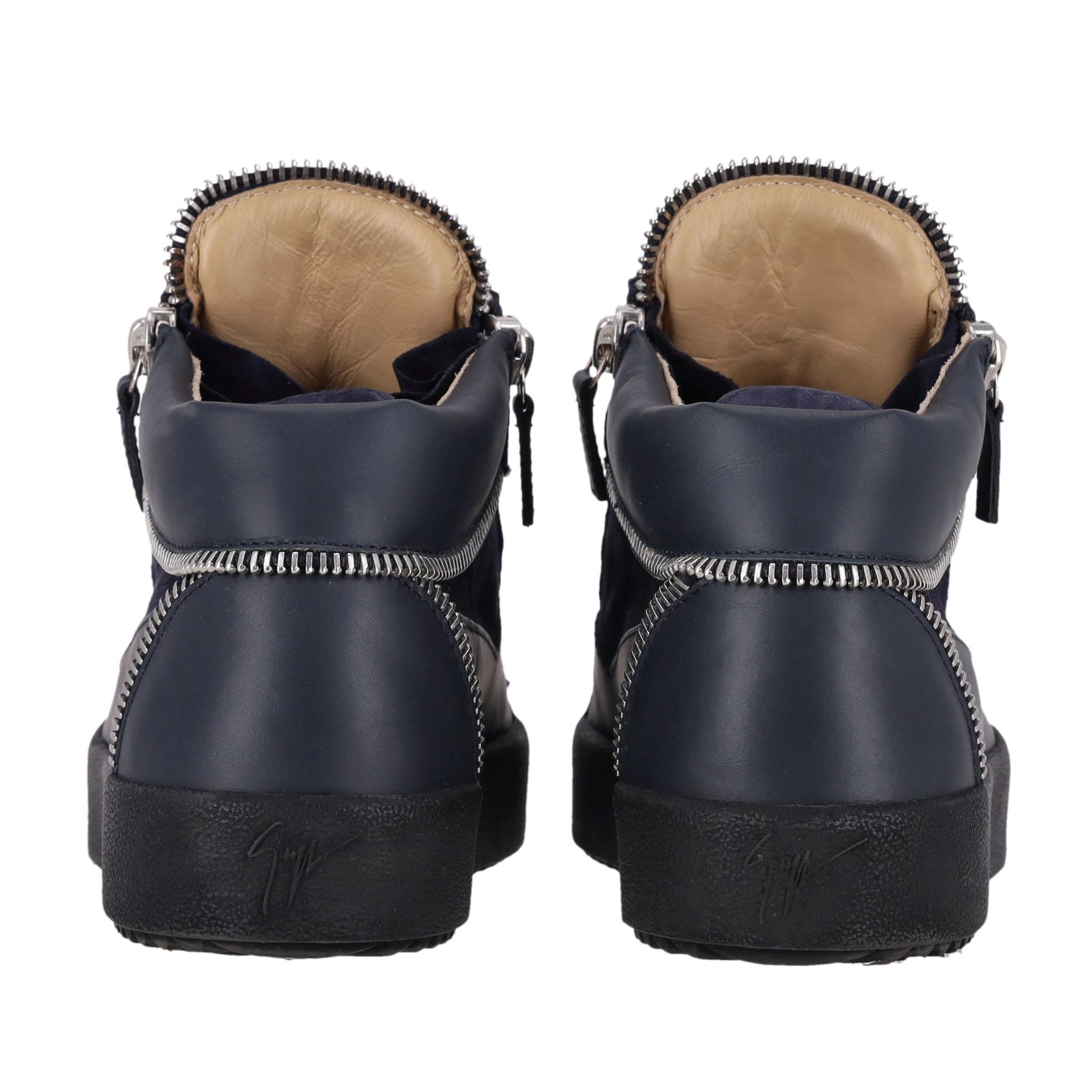 Giuseppe Zanotti - Sneakers alte in pelle In condizioni ottime in vendita a London, GB