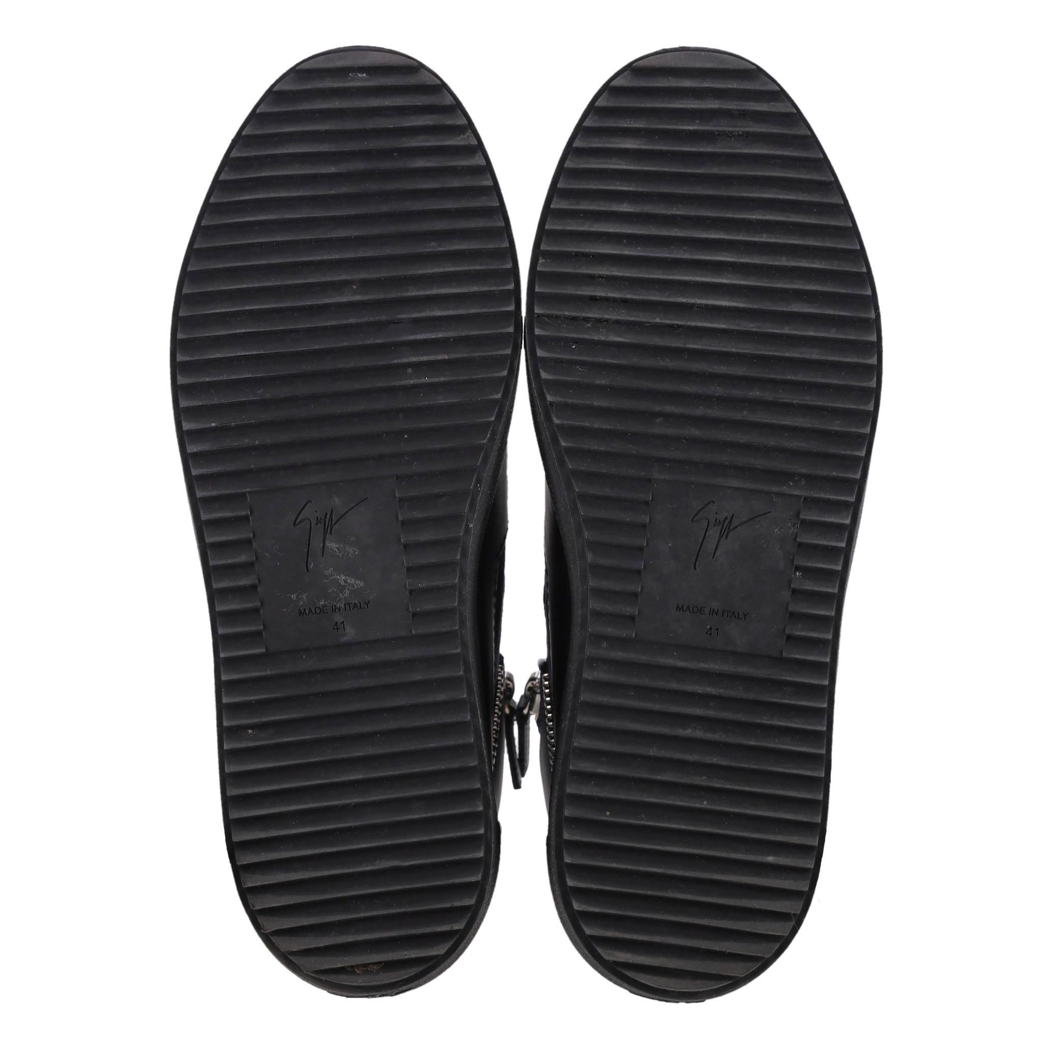 Uomo Giuseppe Zanotti - Sneakers alte in pelle in vendita