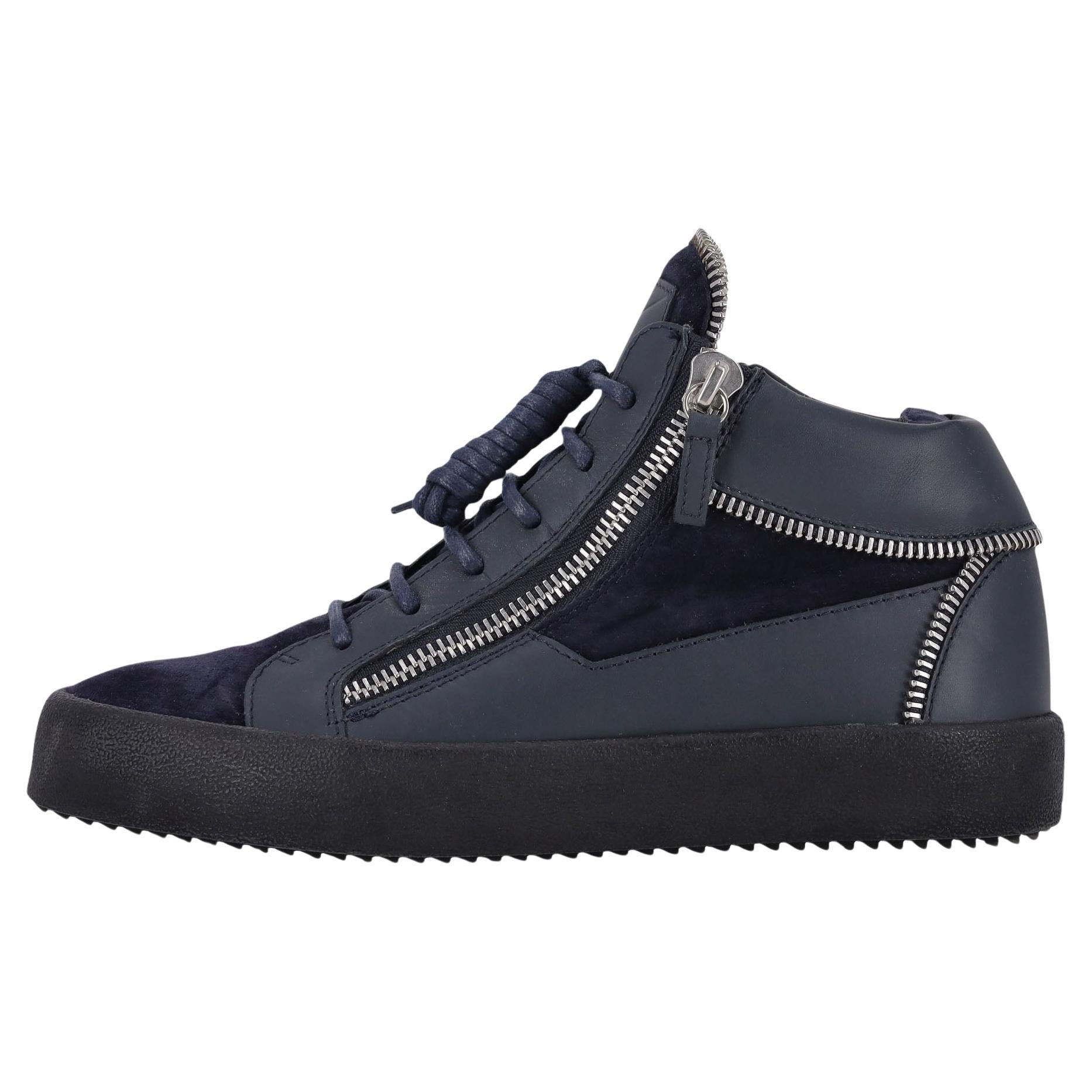 Giuseppe Zanotti - Sneakers alte in pelle in vendita