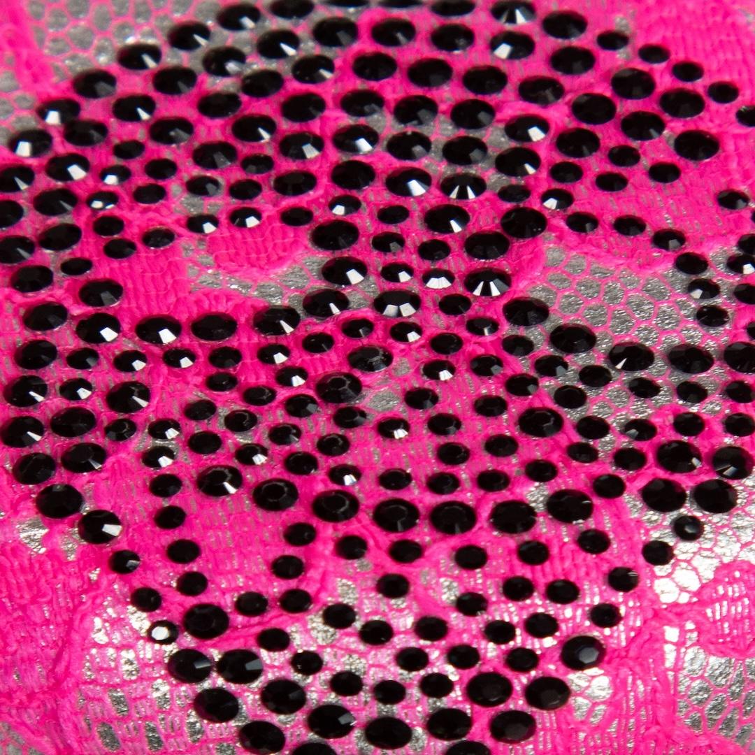 Giuseppe Zanotti Hot Pink Leather & Lace Ballet Flats Size IT 39 For Sale 1