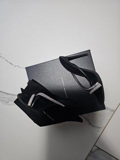 Giuseppe Zanotti Kassie Black Suede Crystal Straps Mules Sz EU40/US10 gala