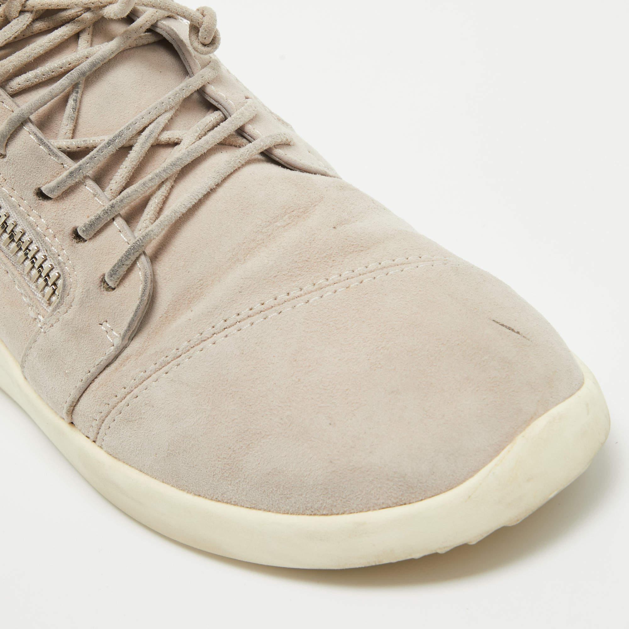 Giuseppe Zanotti - Baskets mid-haut en daim lilas, taille 39,5 en vente 2