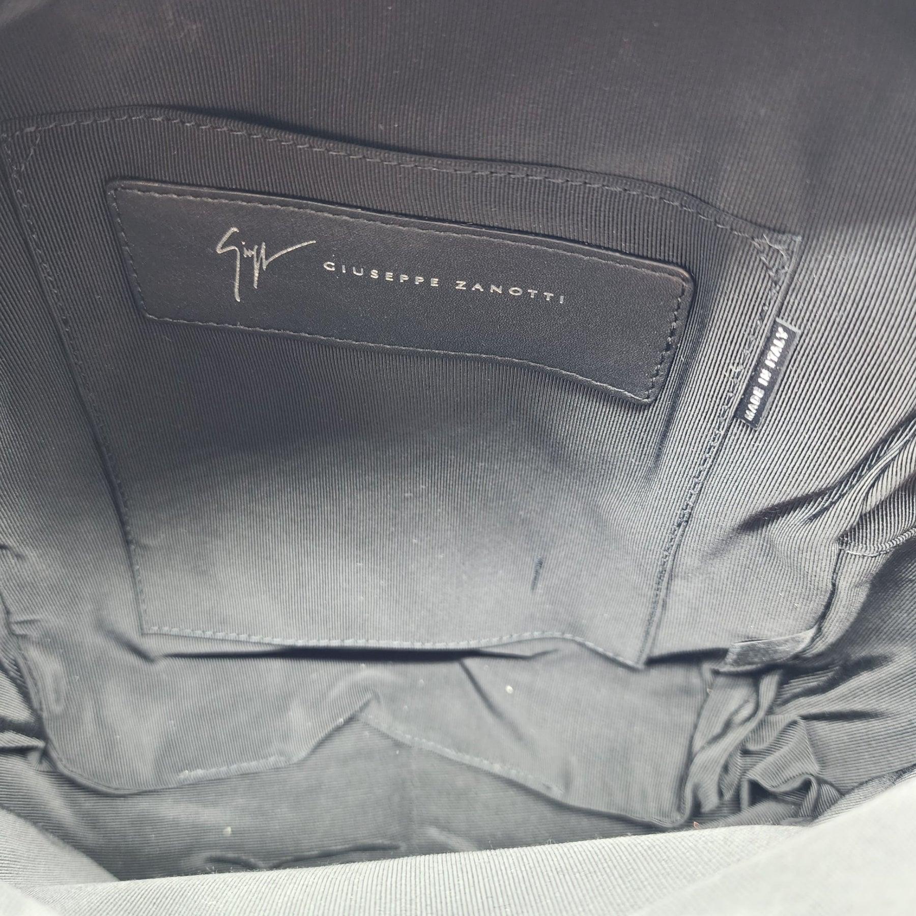 Giuseppe Zanotti Logo Backpack - Nylon, Leather, Suede in Blue In Excellent Condition For Sale In Los Angeles, CA
