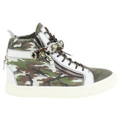 Giuseppe Zanotti Herren 45 mit Juwelen besetztes Camo London High Top Turnschuhe 1216gz11