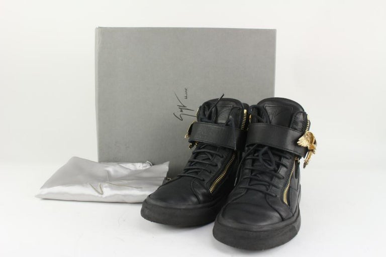 Giuseppe Zanotti Mens Size 40 Black Leather Top Eagle London Sneaker at 1stDibs | giuseppe zanotti eagle sneakers