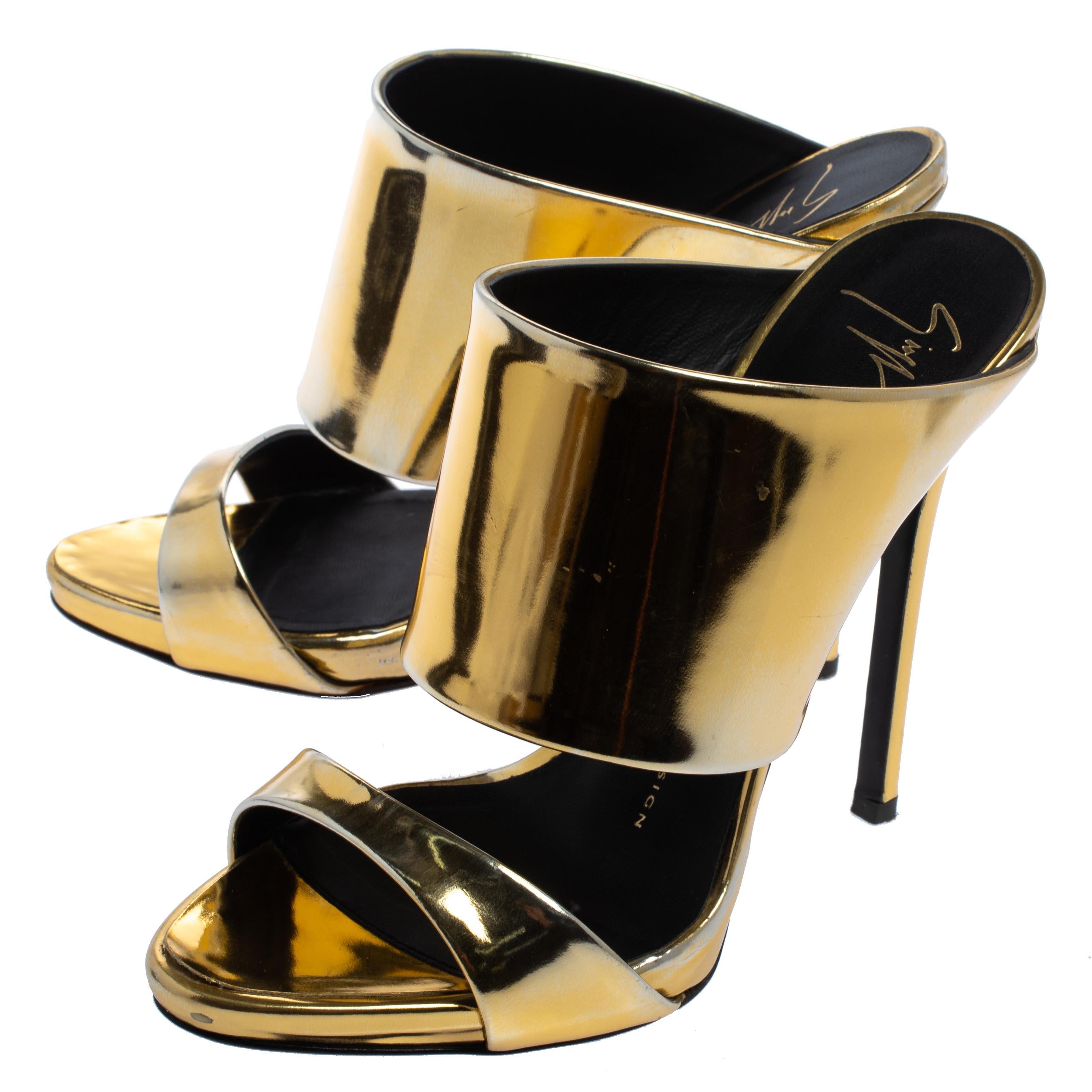 giuseppe zanotti andrea metallic leather sandals