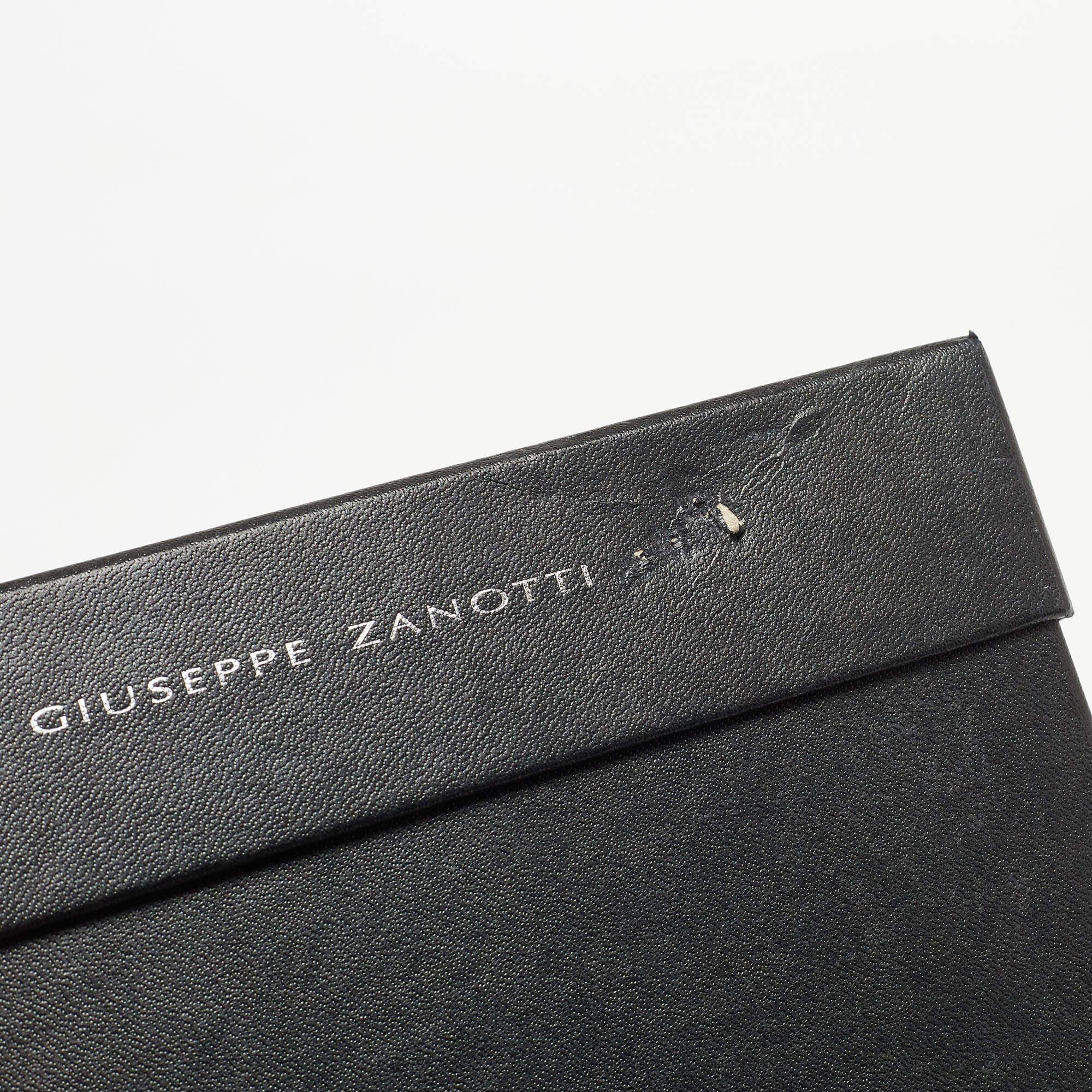 Giuseppe Zanotti Metallic Grey Suede Double Zip Low Top Sneakers Size 41 3