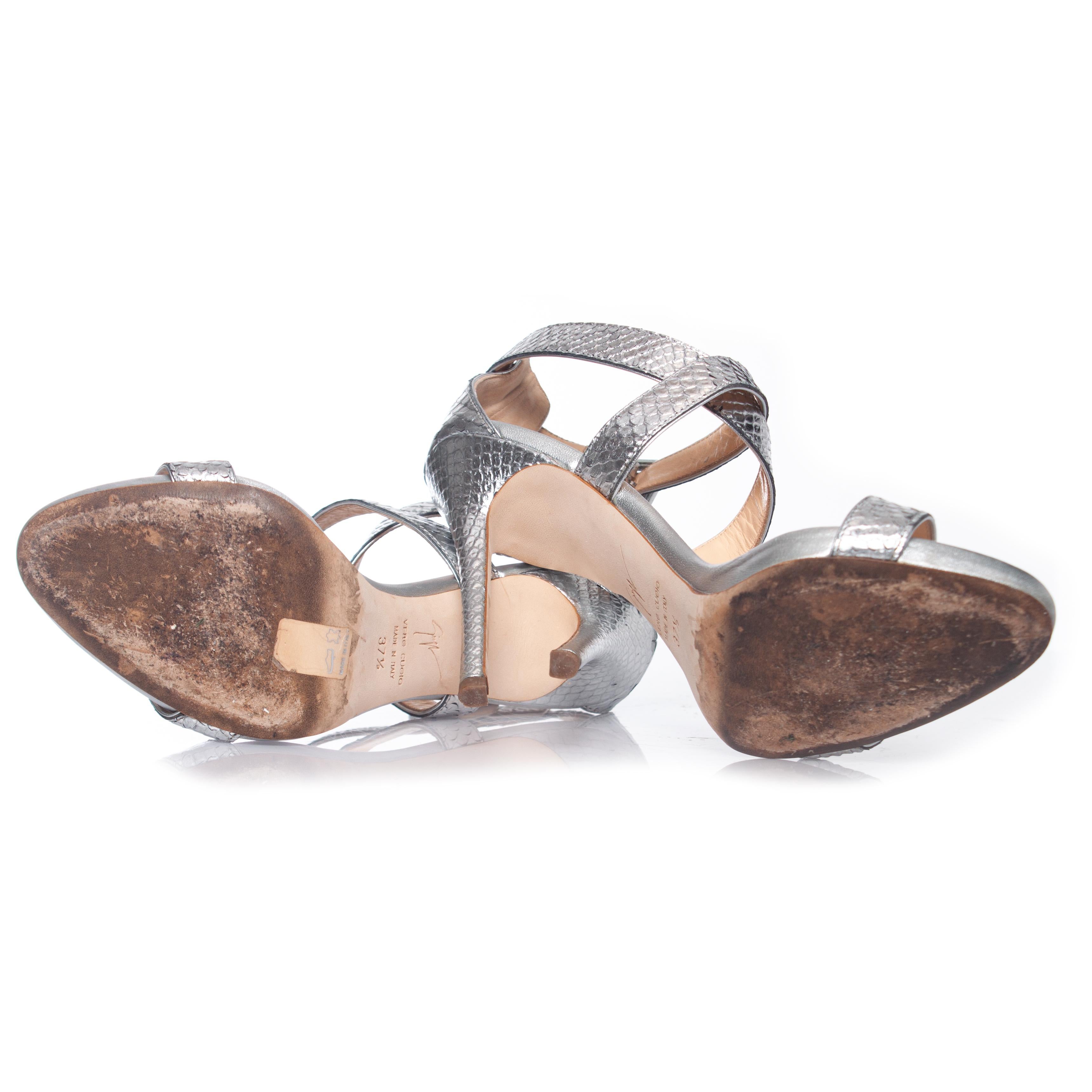 Giuseppe Zanotti, Metallic sandals For Sale 2