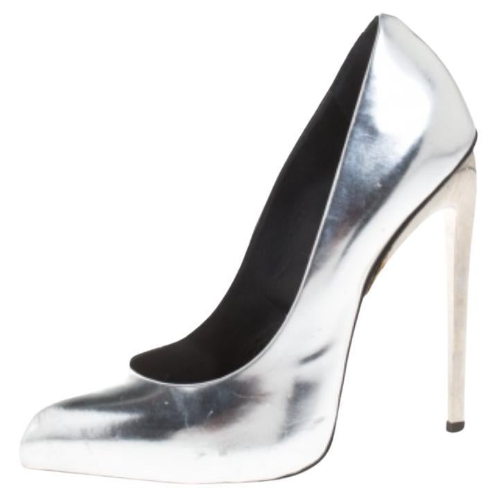 Giuseppe Zanotti escarpins à bout pointu argentés métalliques taille 37
