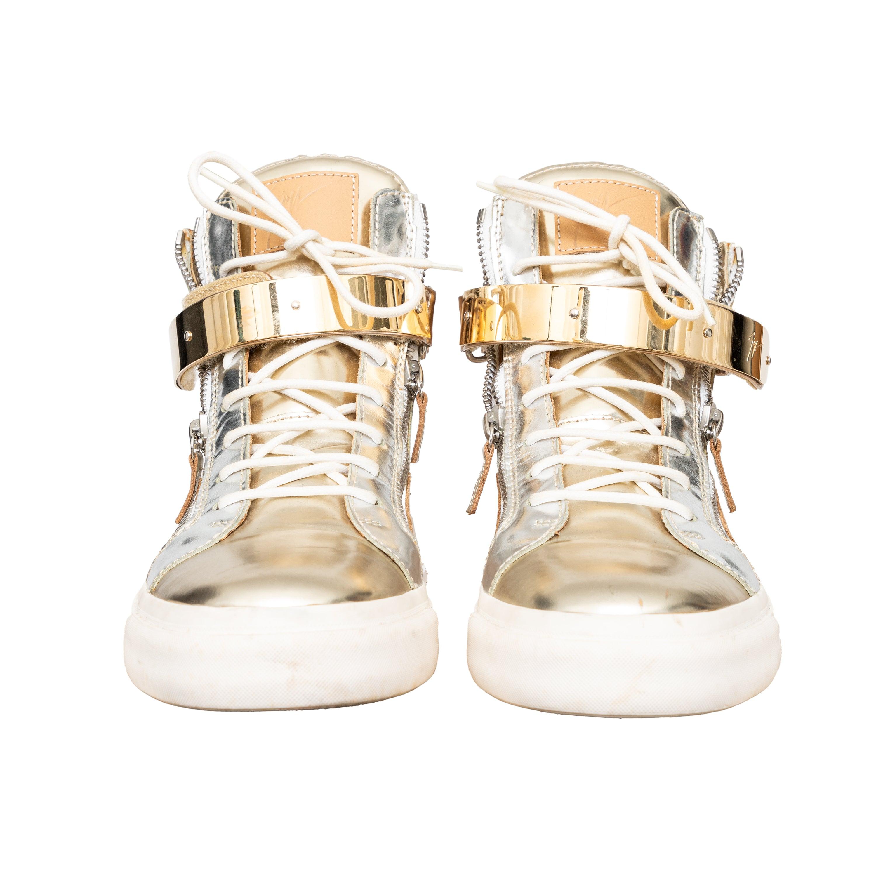 Giuseppe Zanotti Metallic Sneakers - '10s In Fair Condition For Sale In Milano, IT