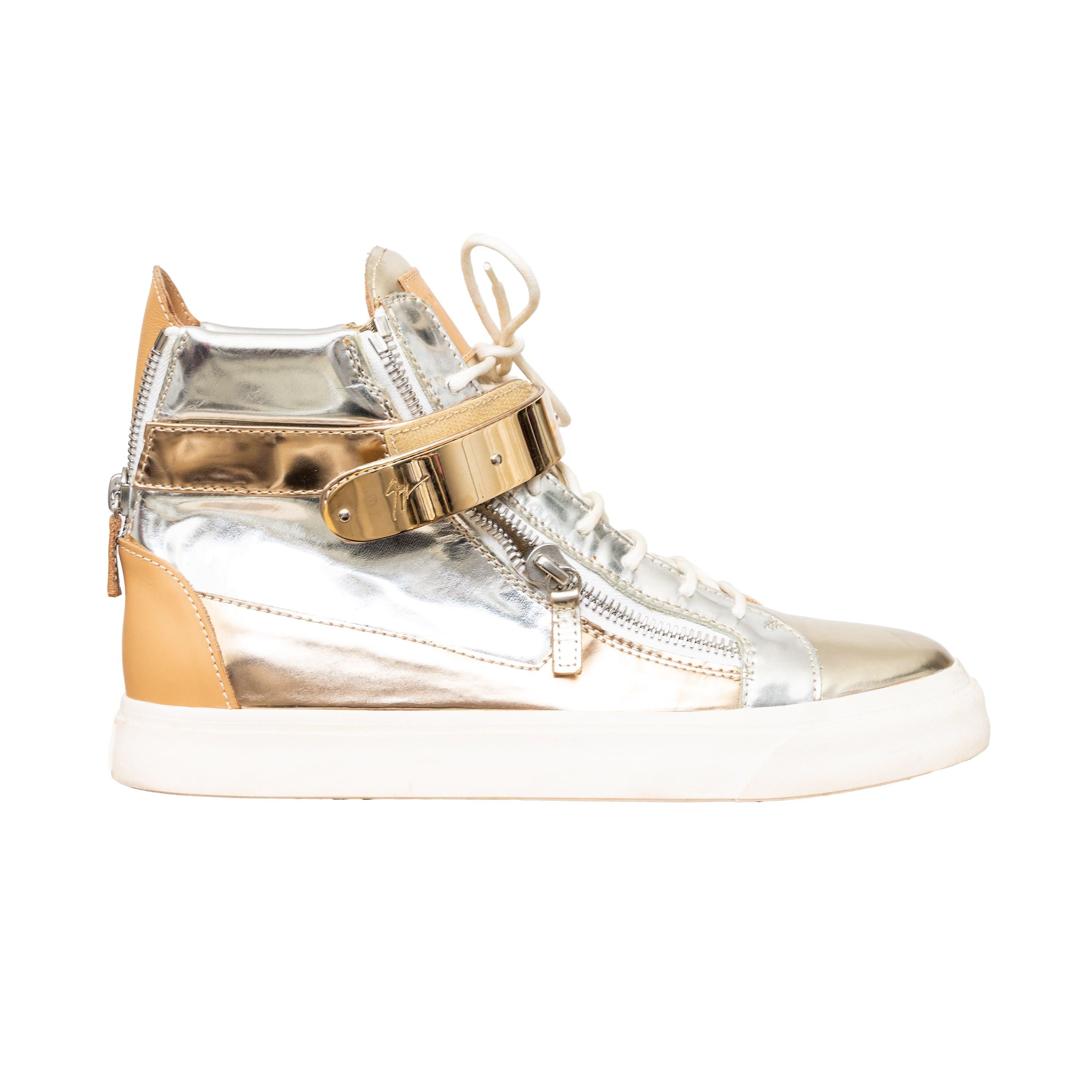 Giuseppe Zanotti Metallic Sneakers - '10s For Sale