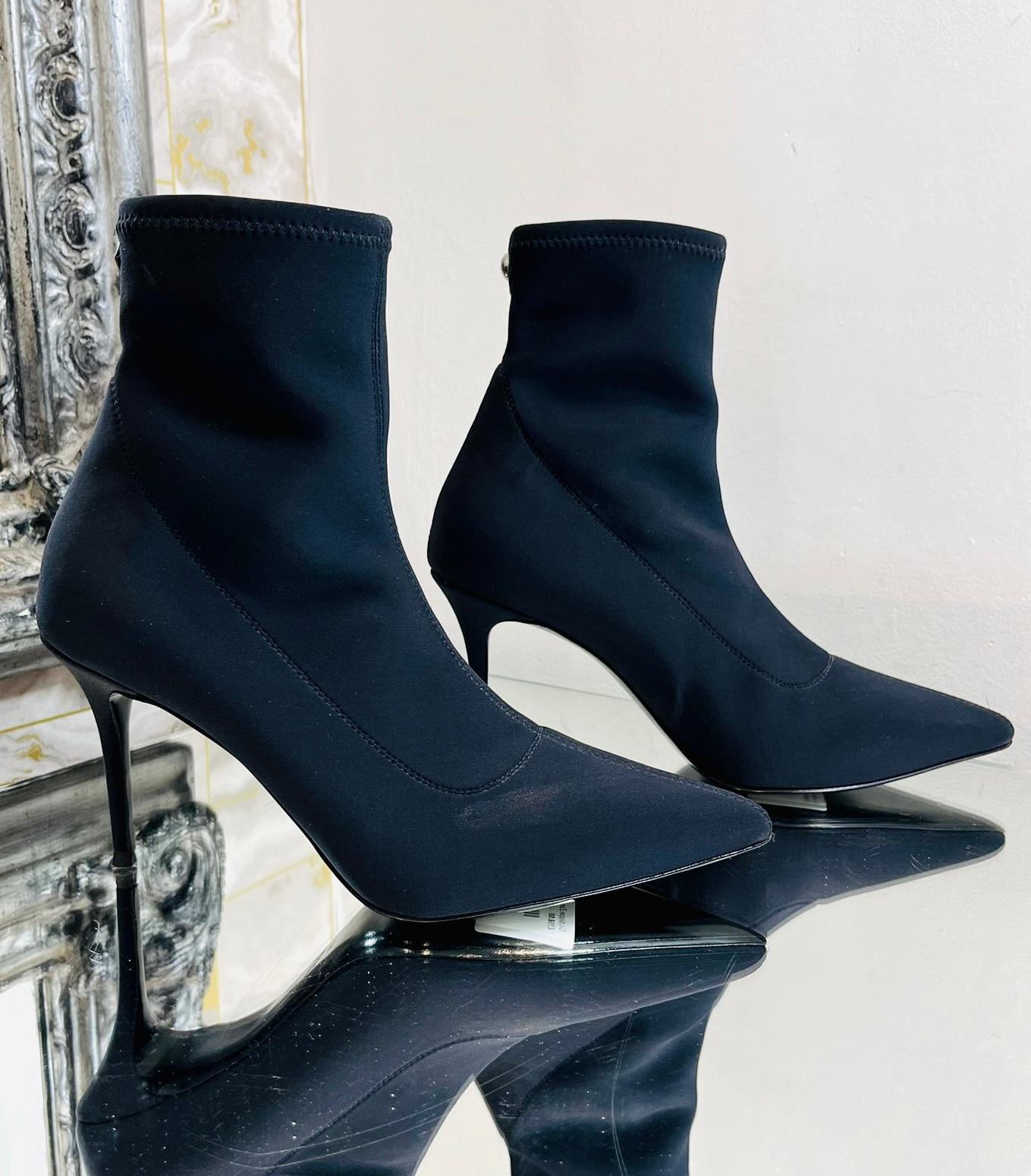 Black Giuseppe Zanotti Mirea Nylon Ankle Boots For Sale