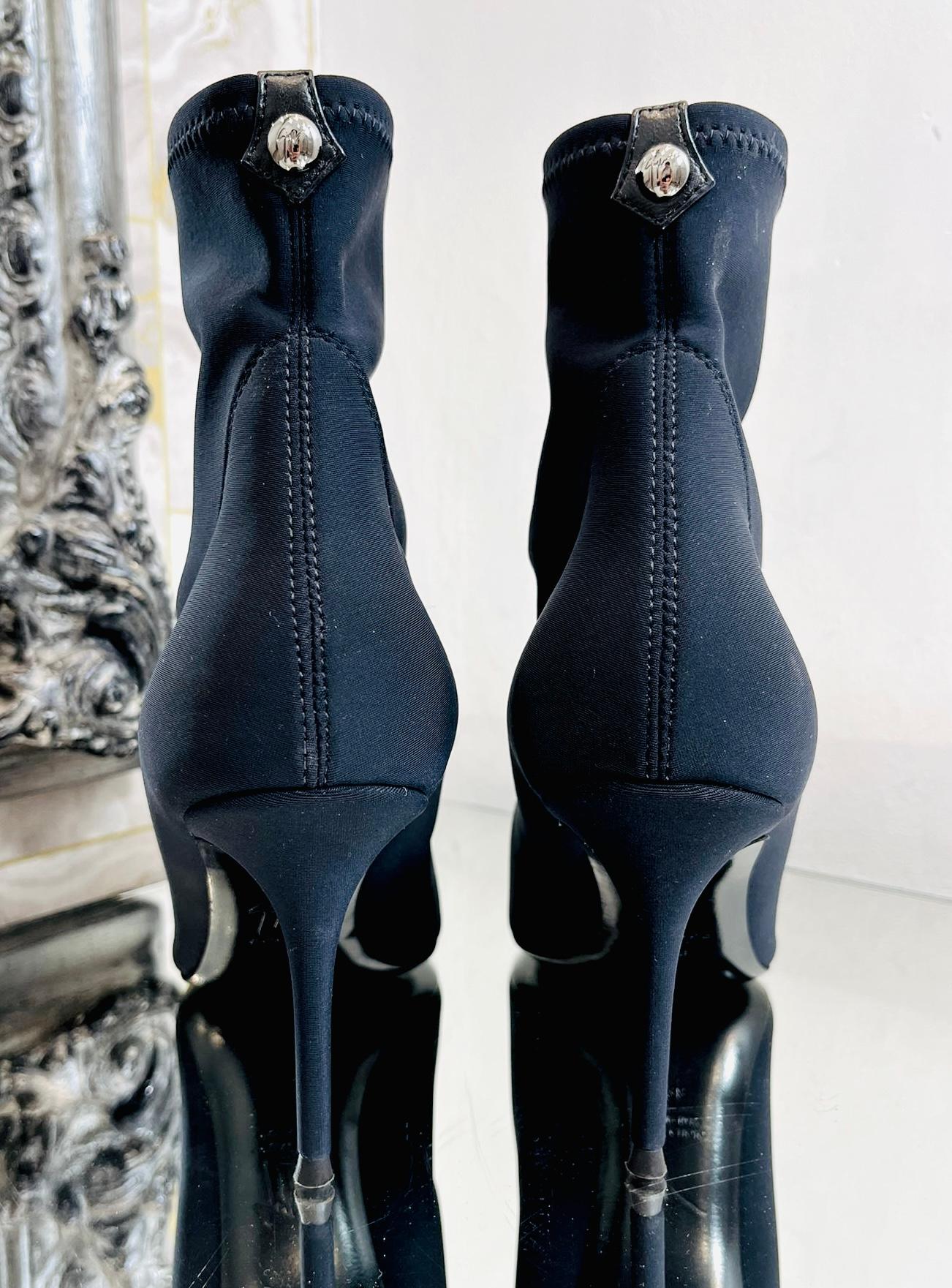 Giuseppe Zanotti Mirea Nylon Ankle Boots In Excellent Condition For Sale In London, GB