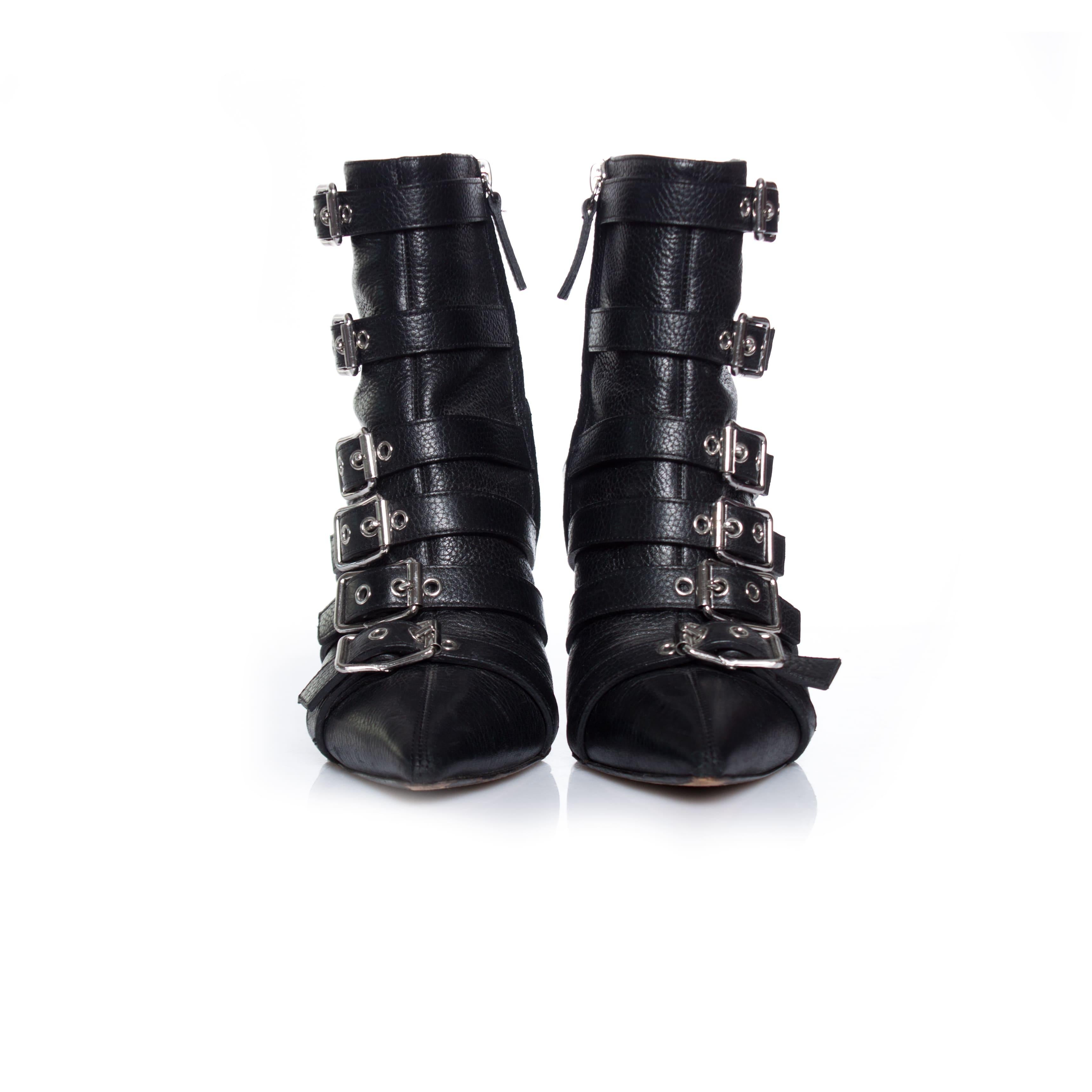 Giuseppe Zanotti, Botas con varias hebillas. Negro en venta
