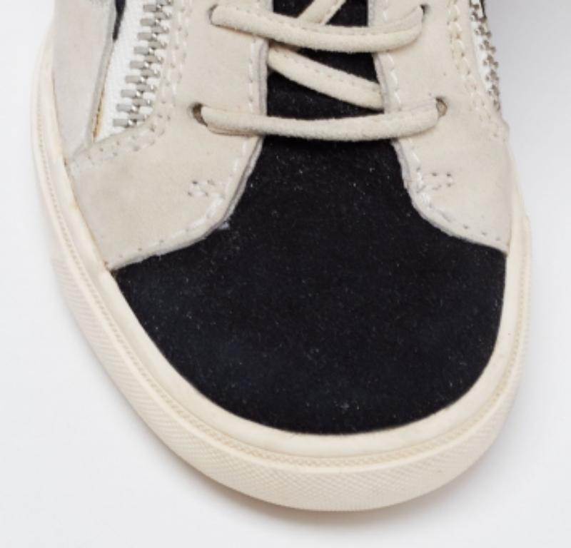 Women's Giuseppe Zanotti Multicolor Crystal Embellished Suede Wedge Sneakers Size 36 For Sale