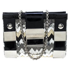 Giuseppe Zanotti Multicolor Leather Chain Clutch