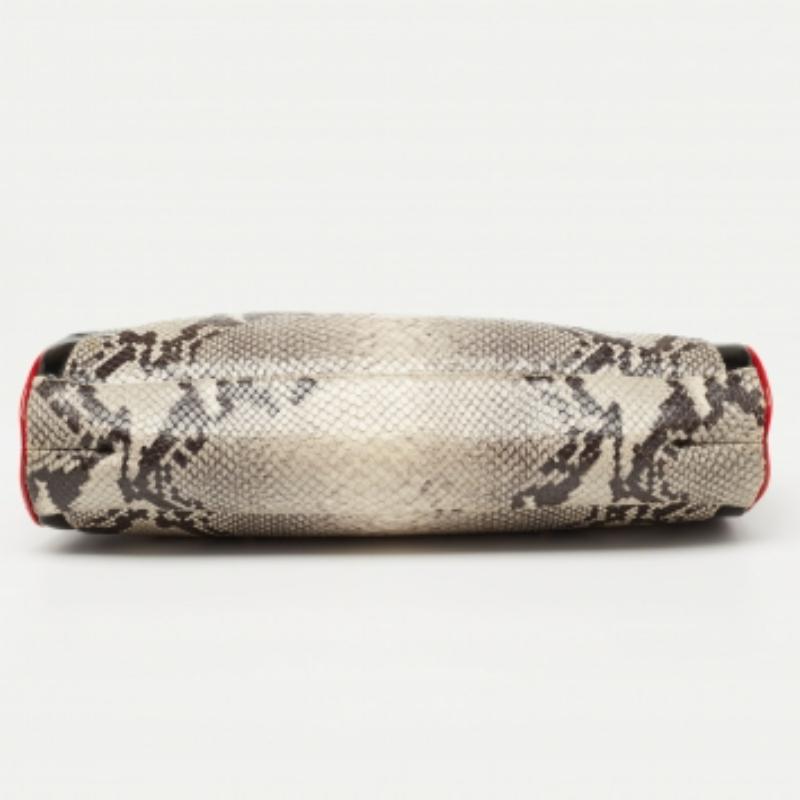 Giuseppe Zanotti Multicolour Python Embossed and Patent Leather Clutch For Sale 1