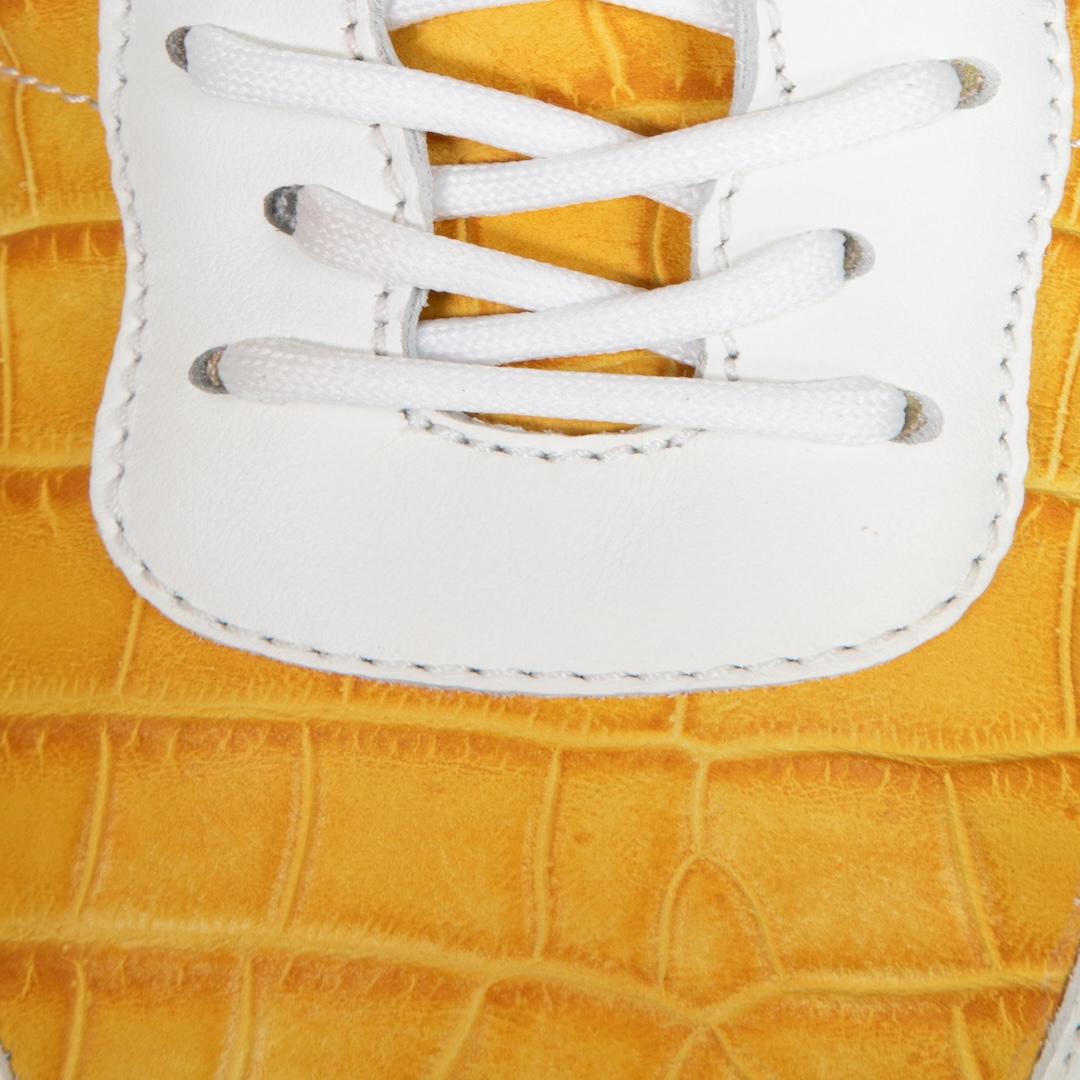 Women's Giuseppe Zanotti Mustard Leather Jimi Running Trainers Size IT 39 For Sale