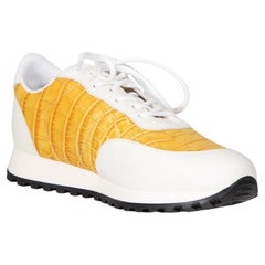 Giuseppe Zanotti Mustard Leather Jimi Running Trainers Size IT 39