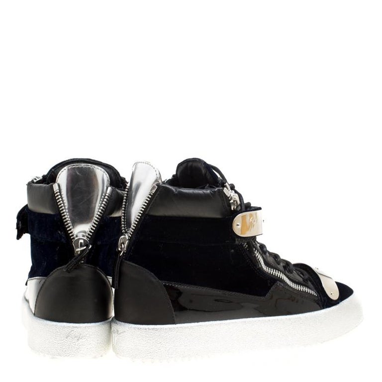 Giuseppe Zanotti Men's Blue Velvet Shoes main image 1