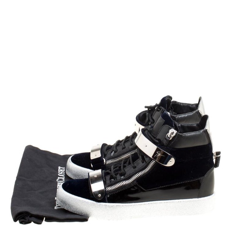 Giuseppe Zanotti Men's Blue Velvet Shoes main image 0