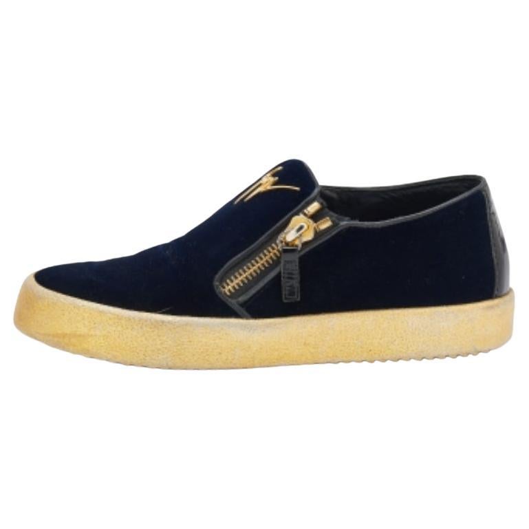 Baskets May London Giuseppe Zanotti bleu marine en velours, taille 39