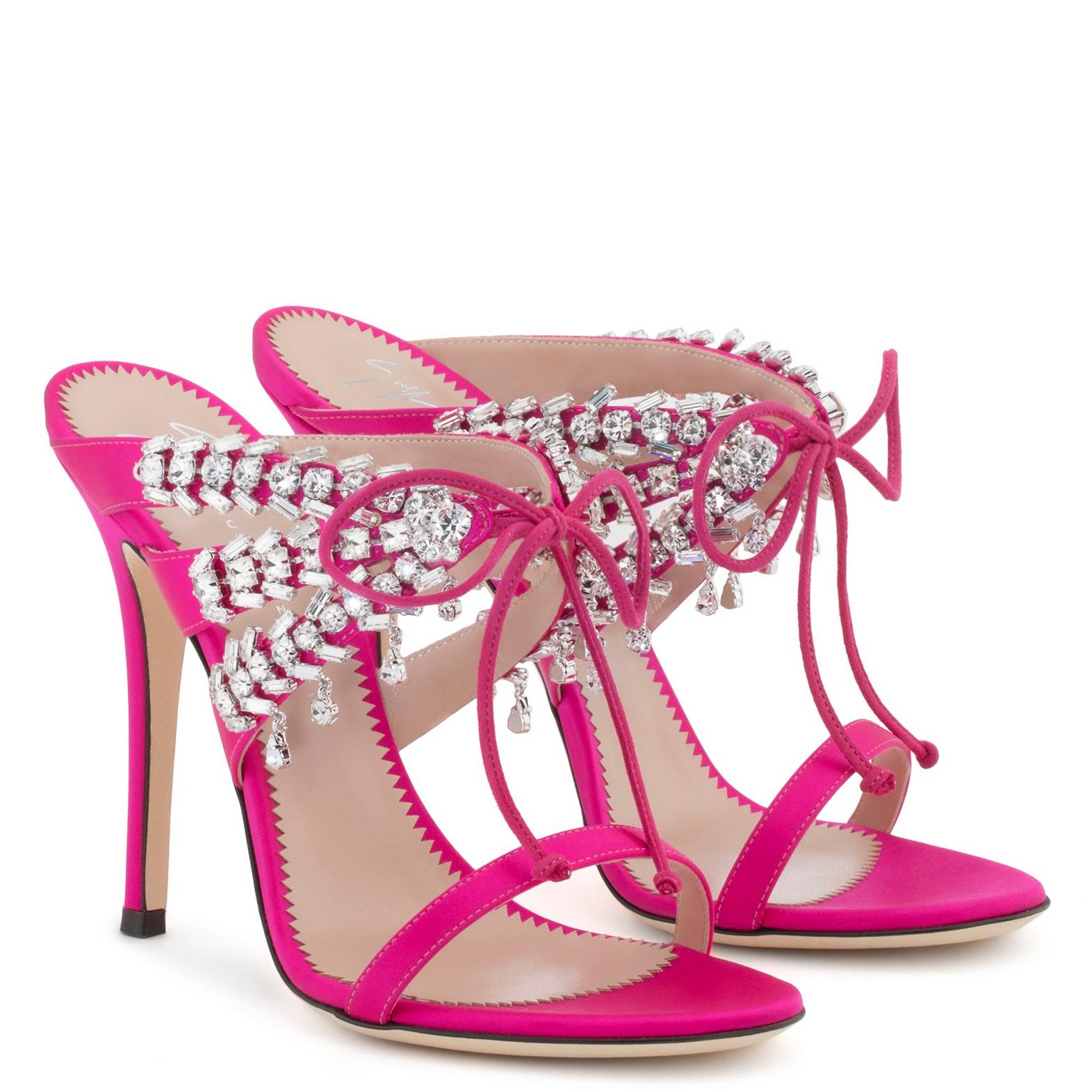 pink crystal heels