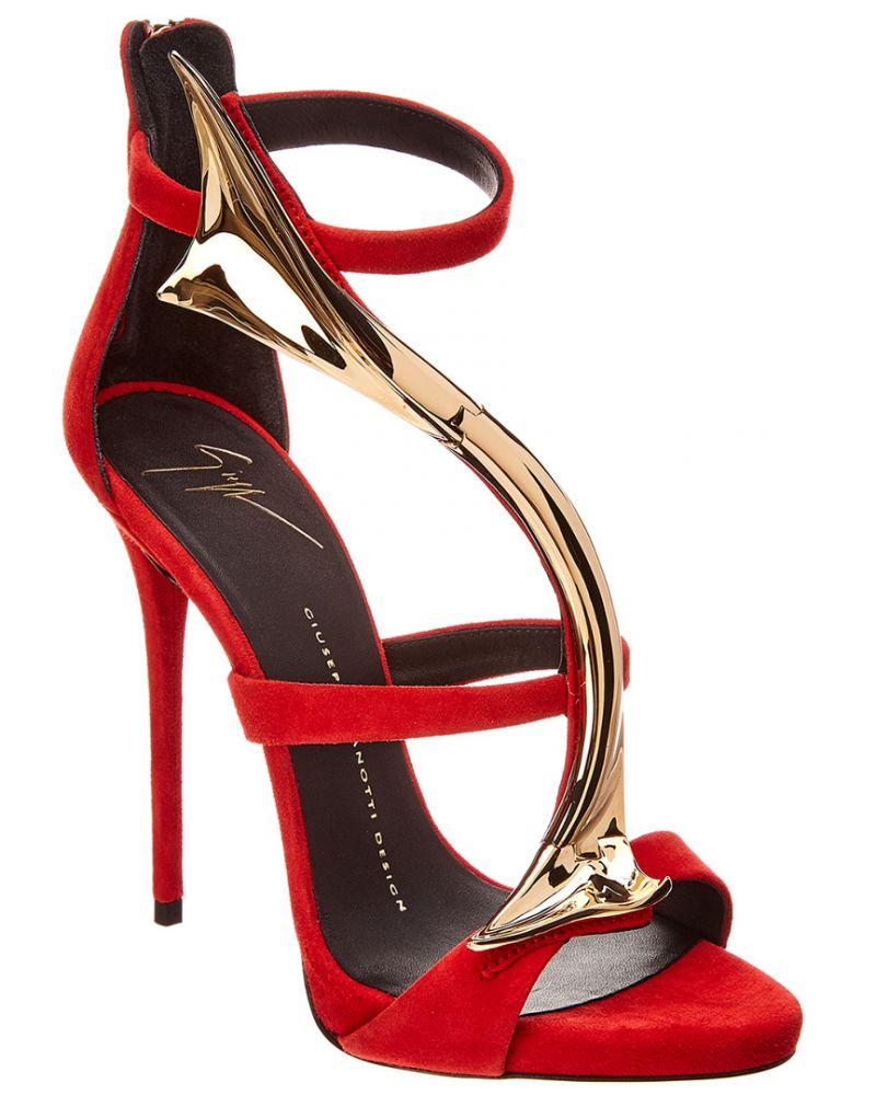 Giuseppe Zanotti NEW Red Suede Gold Snake Evening Sandals Heels in Box

Size IT 36
Suede
Metal
Gold tone
Zipper closure
Made in Italy
Heel height 5