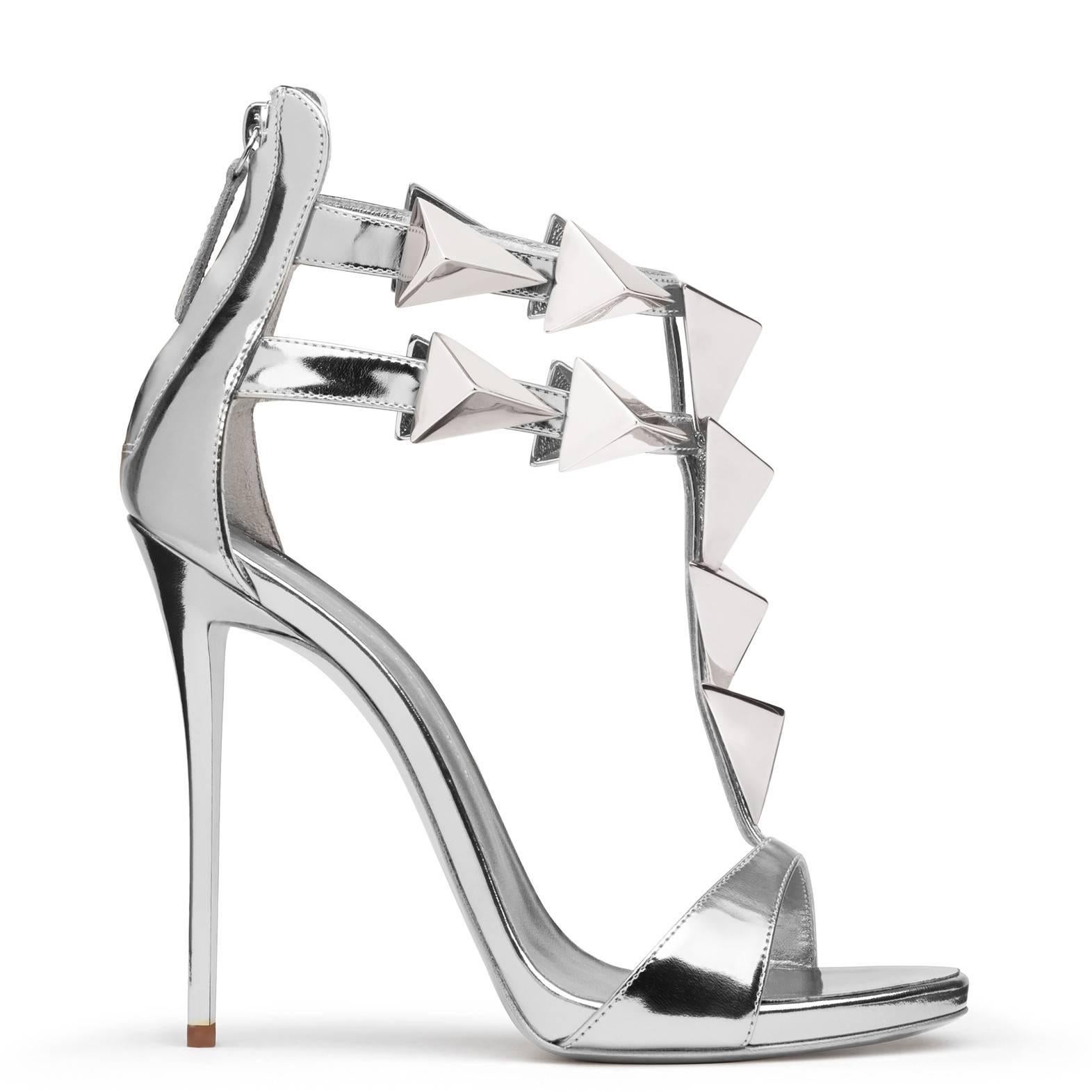 giuseppe silver heels