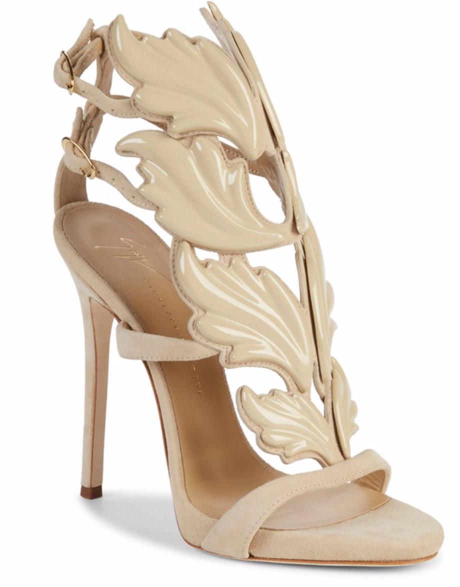 Beige Giuseppe Zanotti NEW Tan Nude Suede Strappy Evening Sandals Heels in Box