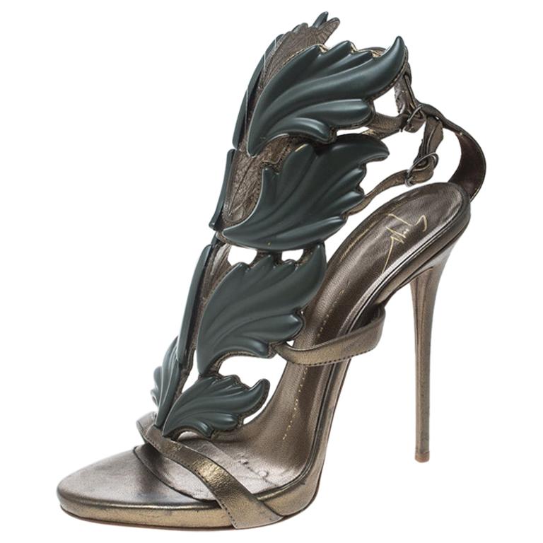 olive green sandal heels