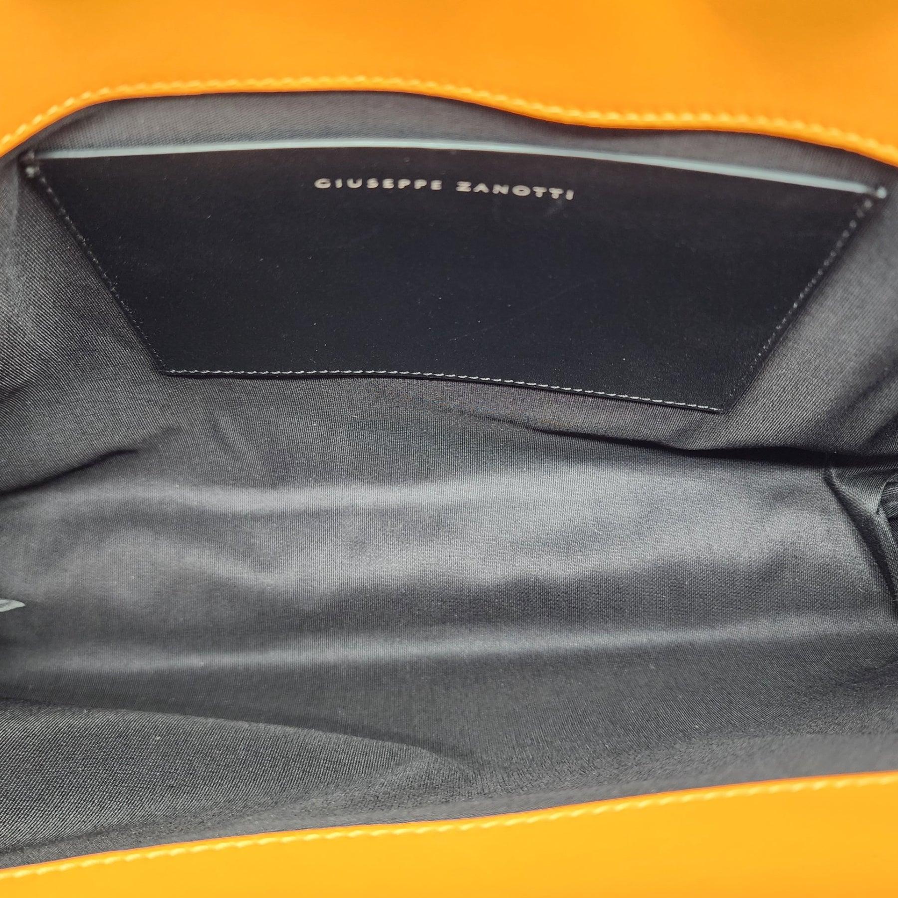 Women's Giuseppe Zanotti Oversized Clutch - Patent Leather in Orange