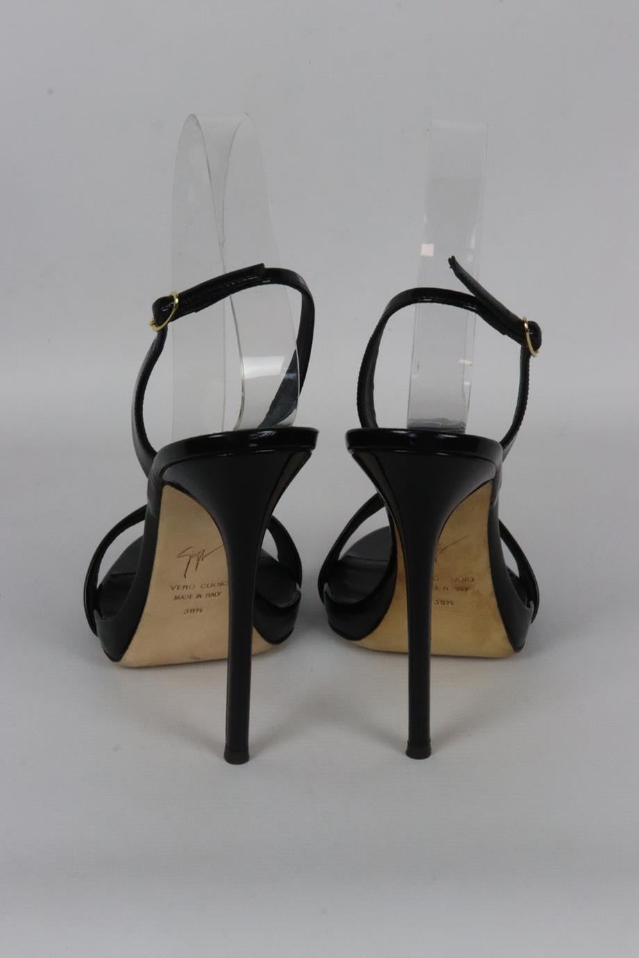 Giuseppe Zanotti Patent Leather Sandals Eu 38.5 Uk 5.5 Us 8.5 In Excellent Condition In London, GB