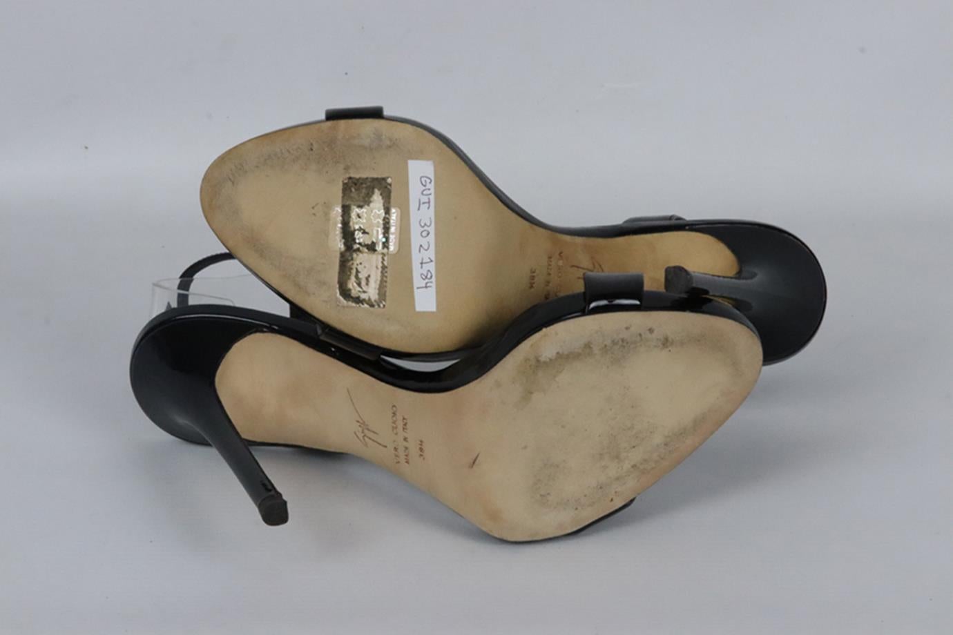Women's Giuseppe Zanotti Patent Leather Sandals Eu 38.5 Uk 5.5 Us 8.5