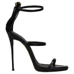 Used Giuseppe Zanotti Patent Leather Sandals Eu 38.5 Uk 5.5 Us 8.5