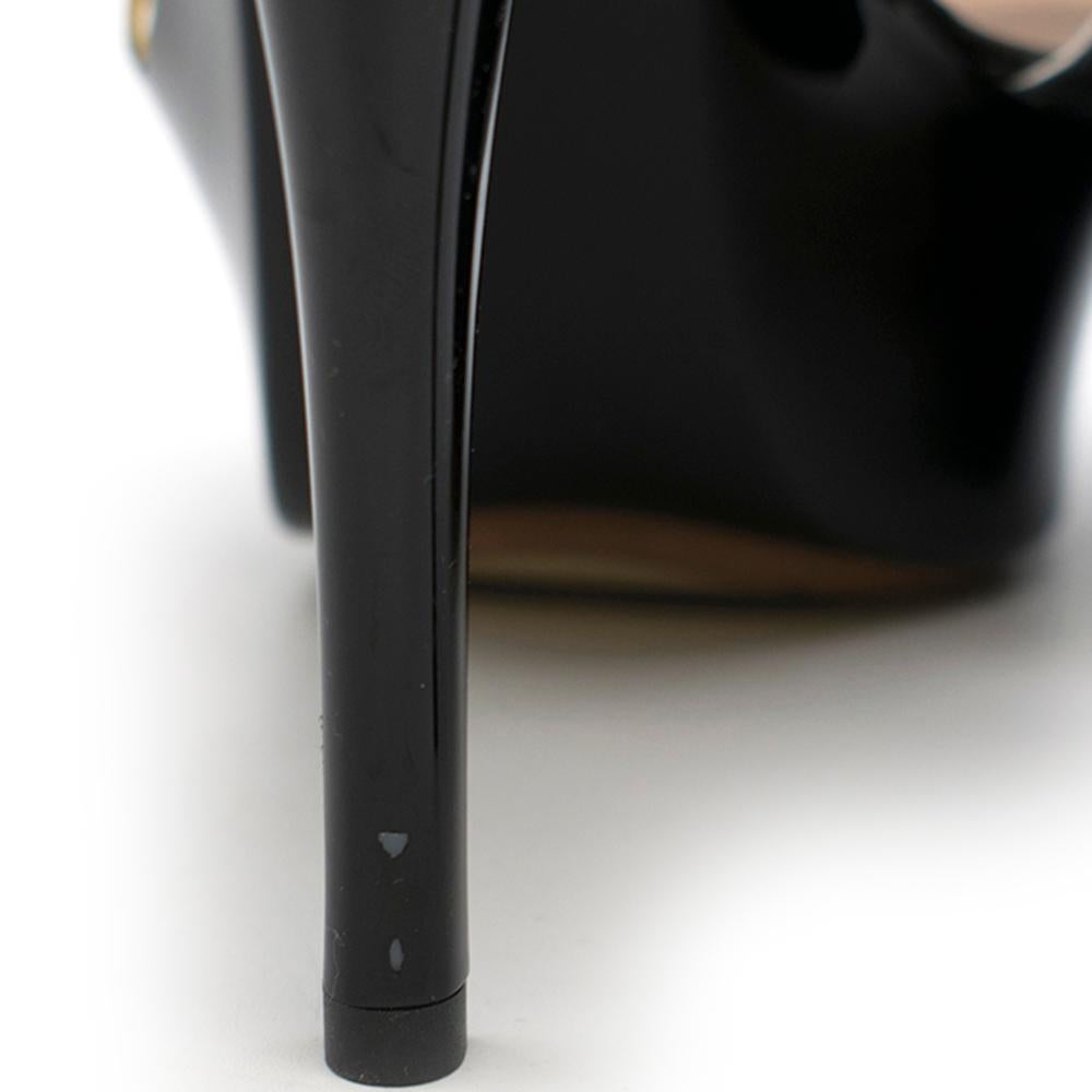 Giuseppe Zanotti Patent Leather & Tulle Platform Pumps 38 In New Condition In London, GB