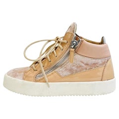 Giuseppe Zanotti Patent Leather & Velvet Sneakers