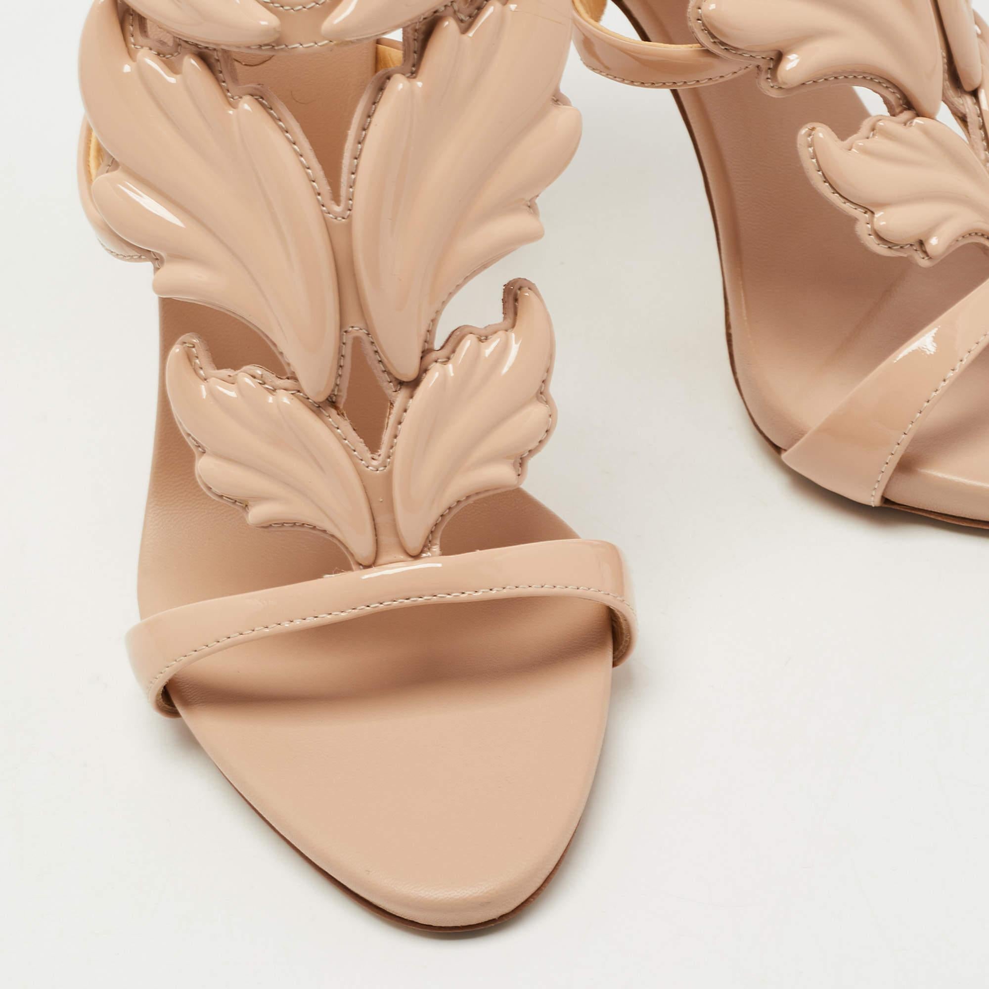 Giuseppe Zanotti Peach Patent Leather Cruel Sandals Size 40 1