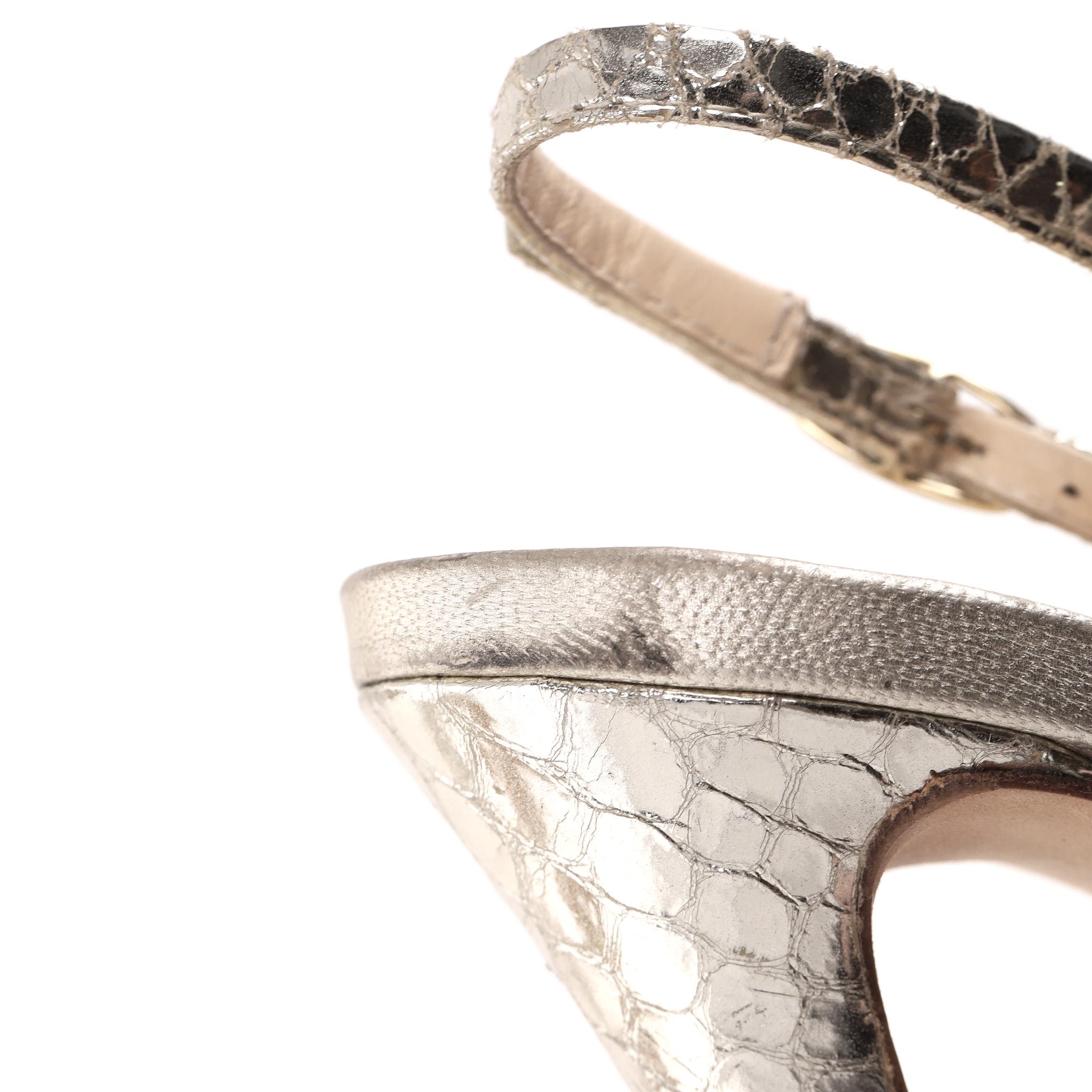 Zapatos de tacón Giuseppe Zanotti con punta y plataforma de piel de serpiente en venta 7