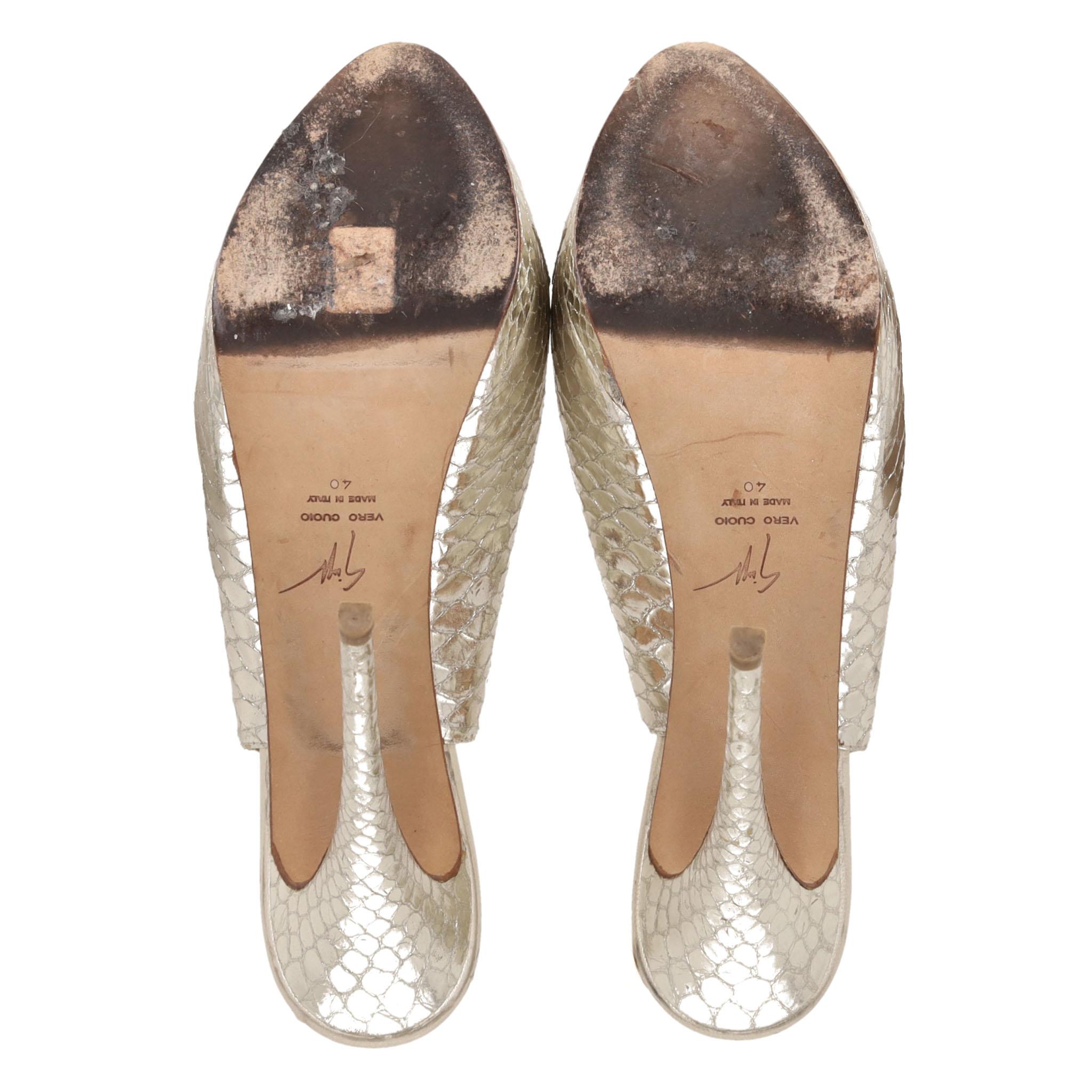 De las mujeres Zapatos de tacón Giuseppe Zanotti con punta y plataforma de piel de serpiente en venta